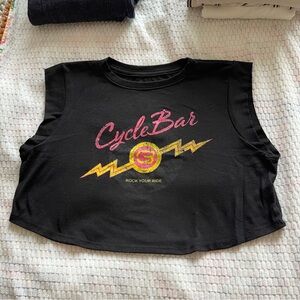 Cyclebar cropped t shirt (size small)